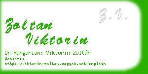 zoltan viktorin business card